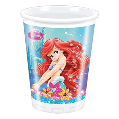 BICCHIERE SIRENETTA IN PLASTICA 8 PZ