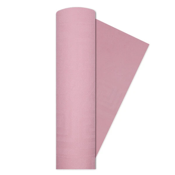 TOVAGLIA IN CARTA DAMASCATA ROSA 1,20X7 MT 1 PZ