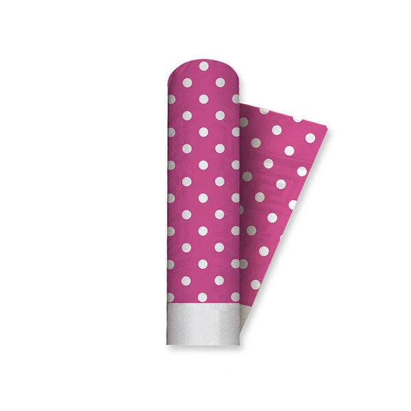 TOVAGLIA IN CARTA GOFFRATA ROSA POIS 1,20X5 MT