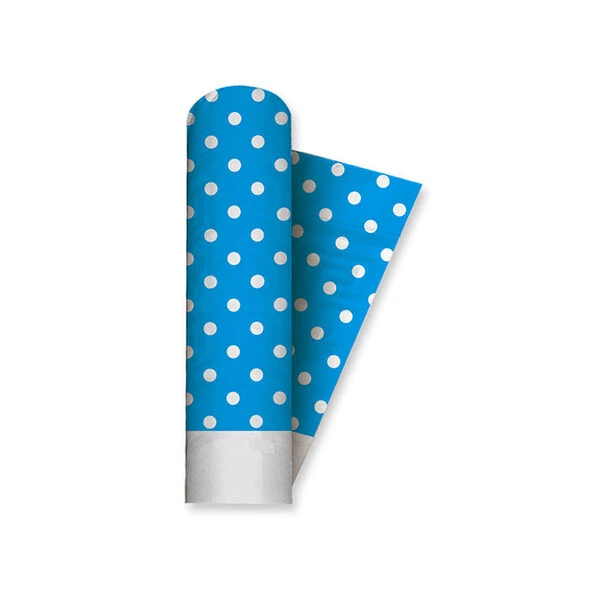 TOVAGLIA IN CARTA GOFFRATA AZZURRA POIS 1,20X5 MT