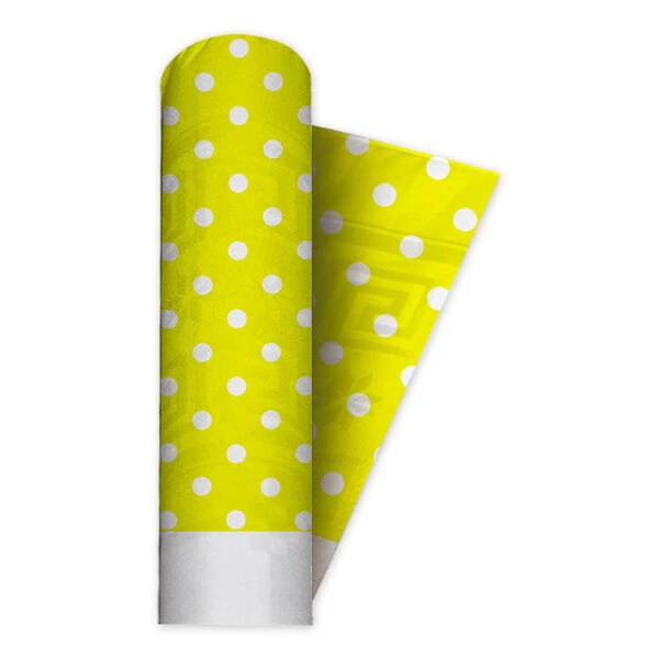 TOVAGLIA IN CARTA GOFFRATA GIALLO POIS 1,20X5 MT