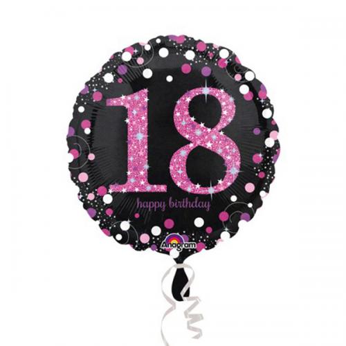 PALLONCINO 18° GENERICO GIRL GONFIABILE AD ELIO (45 CM CIRCA) 1 PZ