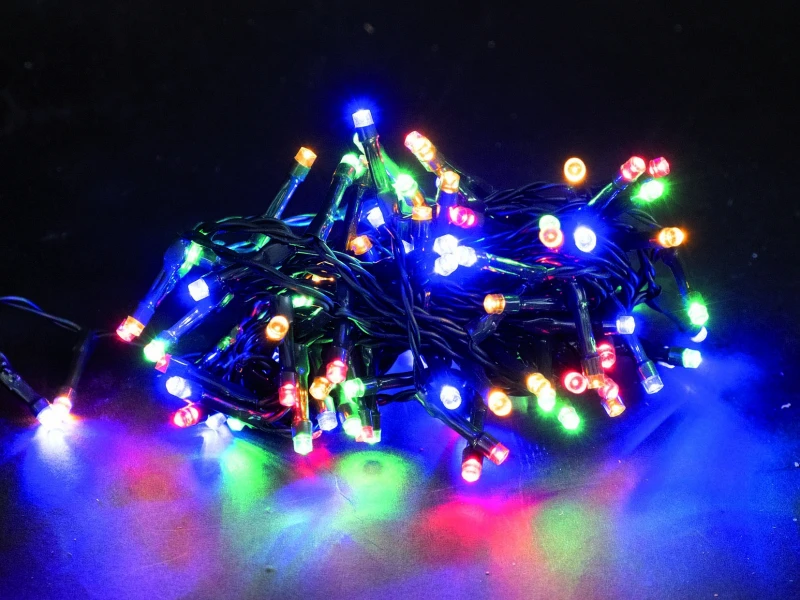 "NATALE" 180 LED MULTICOLOR CON MOTORE ELETTRONICO E TRASFORMATORE CAVO 9+5 MT   