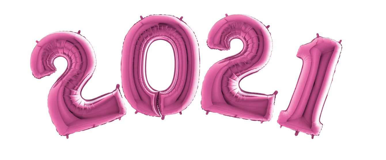"NATALE" KIT PALLONCINI NUMERALI FUCSIA 2021 GONFIAILI AD ELIO CM 100