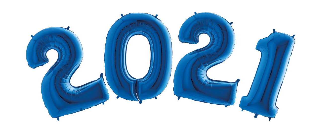 "NATALE" KIT PALLONCINI NUMERALI BLU 2021 GONFIAILI AD ELIO CM 100