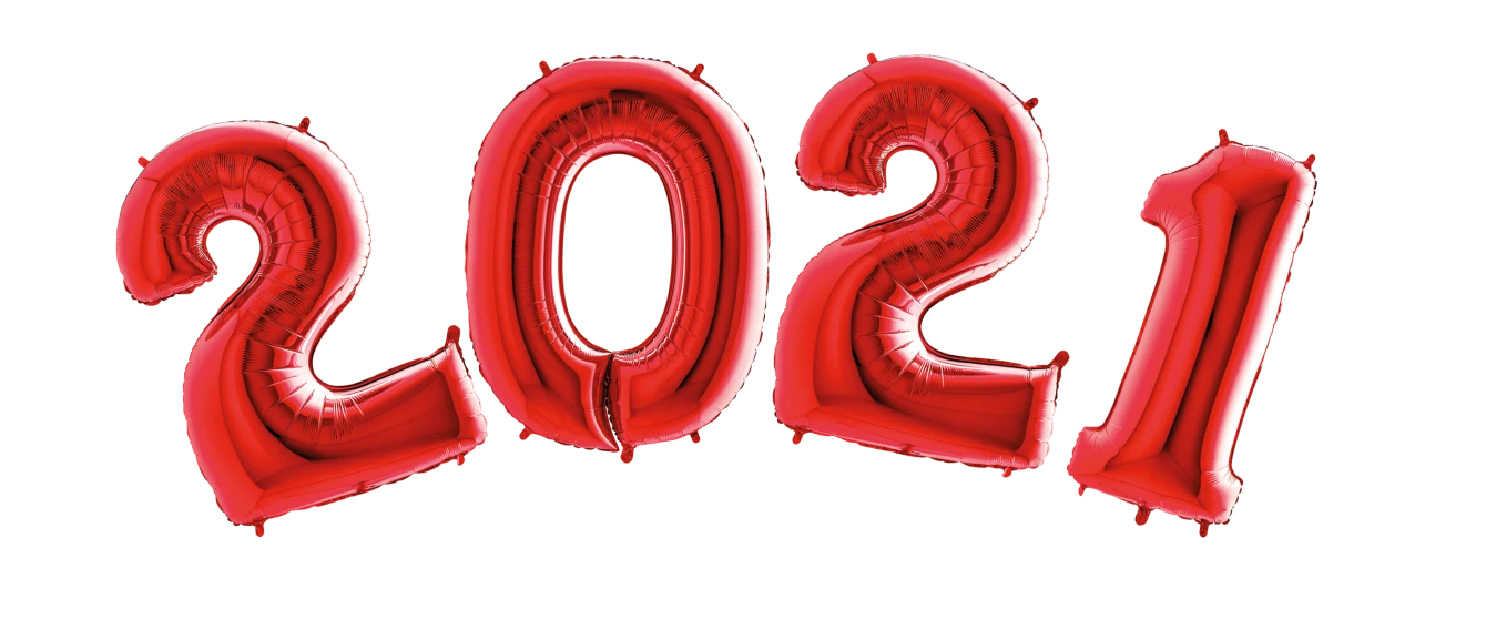 "NATALE" KIT PALLONCINI NUMERALI ROSSO 2021 GONFIAILI AD ELIO CM 100
