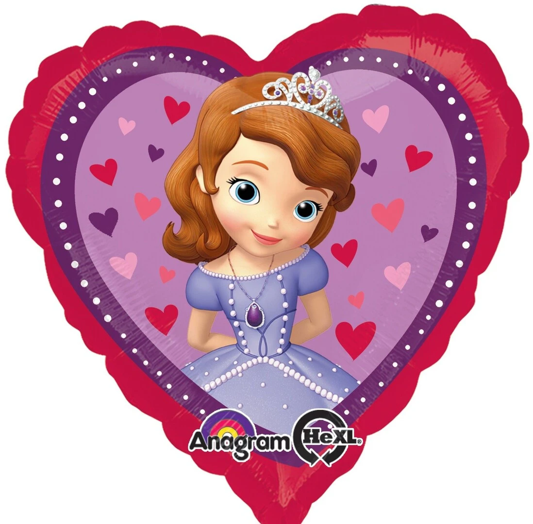 PALLONCINO FORMA CUORE SOFIA THE FIRST GONFIABILE AD ELIO