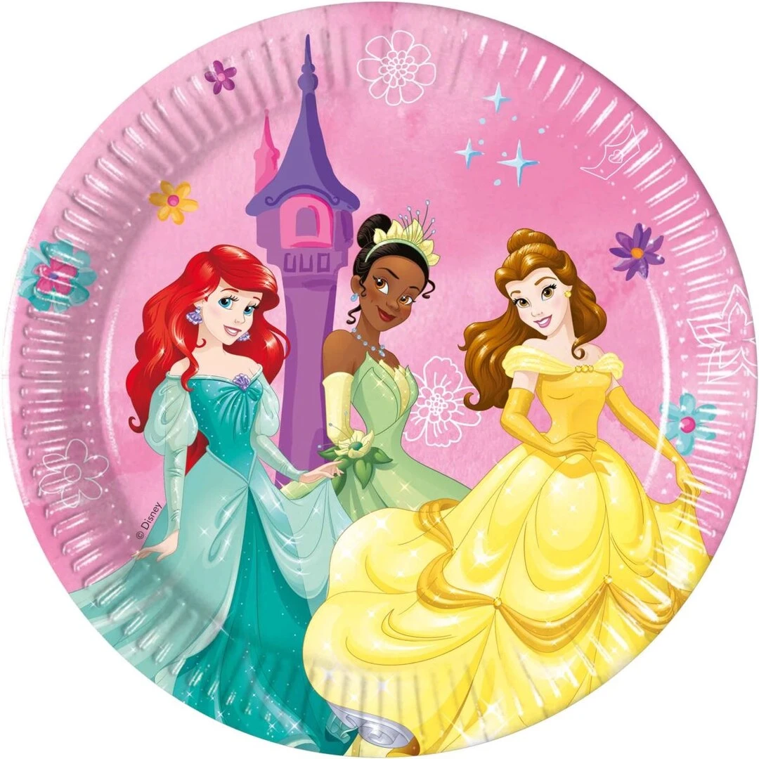 PIATTO PRINCIPESSE ASSORTITI 18 CM   8 PZ