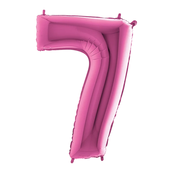 PALLONCINO NUMERO 7 FUCSIA 100 CM GONFIABILE AD ELIO 1 PZ