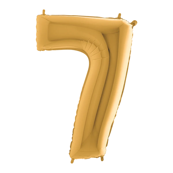 PALLONCINO NUMERO 7 ORO 100 CM GONFIABILE AD ELIO 1 PZ