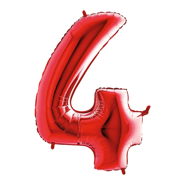 PALLONCINO NUMERO 4 ROSSO DA 35 CM GONFIABILE AD ARIA 1 PZ