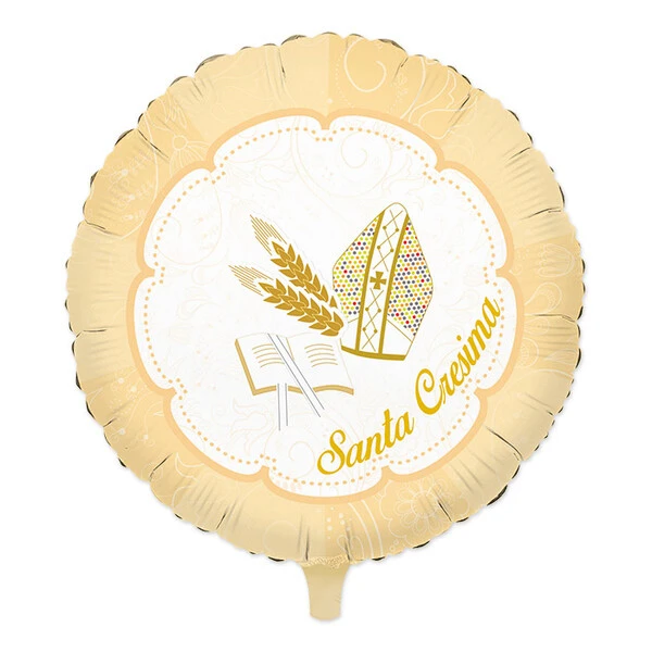 PALLONCINO SANTA CRESIMA GENERICO GONFIABILE AD ELIO (45 CM CIRCA) 1 PZ
