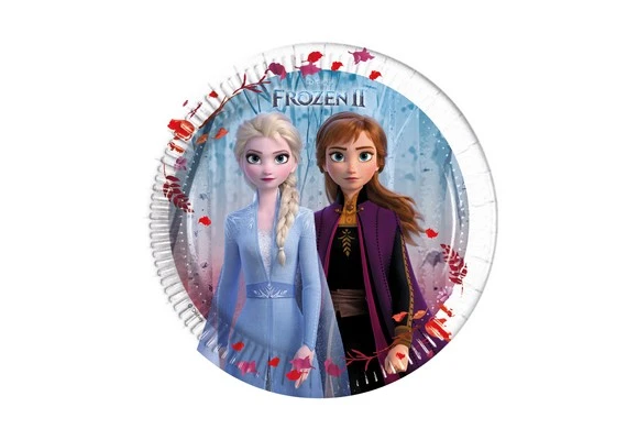 PIATTO TORTA FROZEN 20 CM  8 PZ