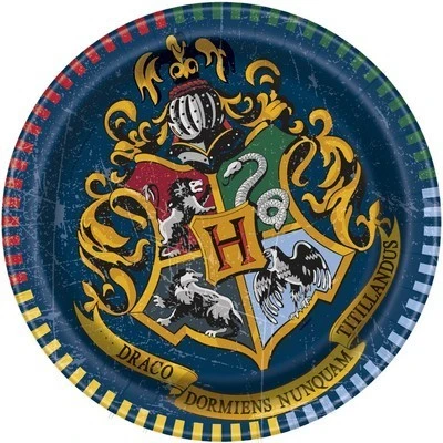 PIATTO TORTA HARRY POTTER 18 CM   8 PZ