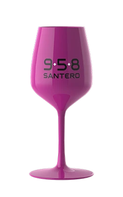 Bicchiere Santero 958 fucsia a forma di calice