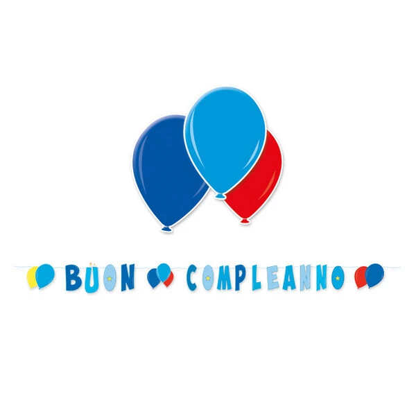 FESTONE BUON COMPLEANNO BOY  600X25 CM  1 PZ