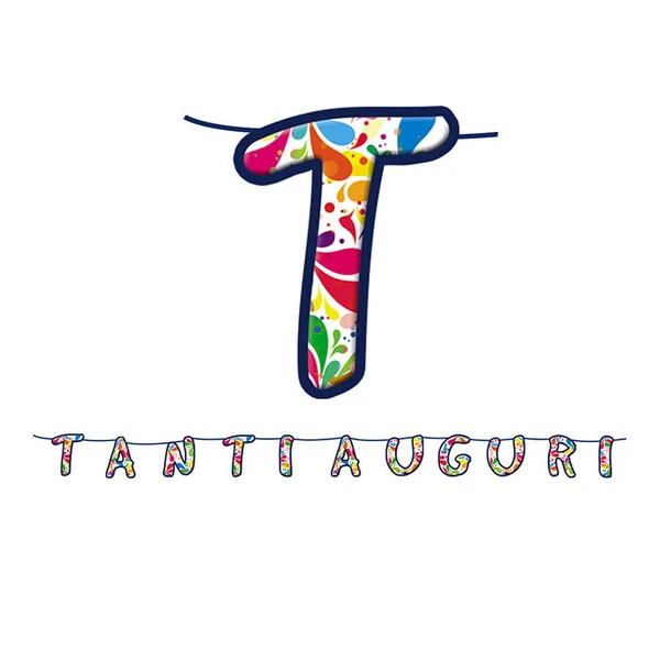 FESTONE TANTI AUGURI  600X25 CM  1 PZ