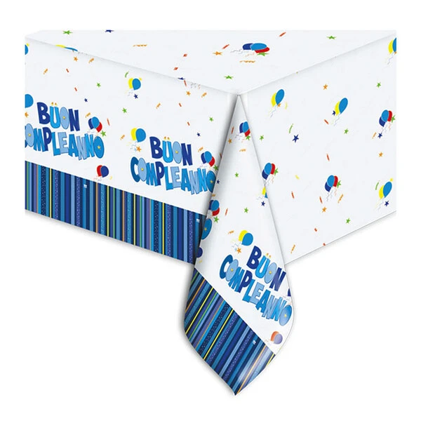 TOVAGLIA PLASTICA BUON COMPLEANNO BOY 140X270 CM