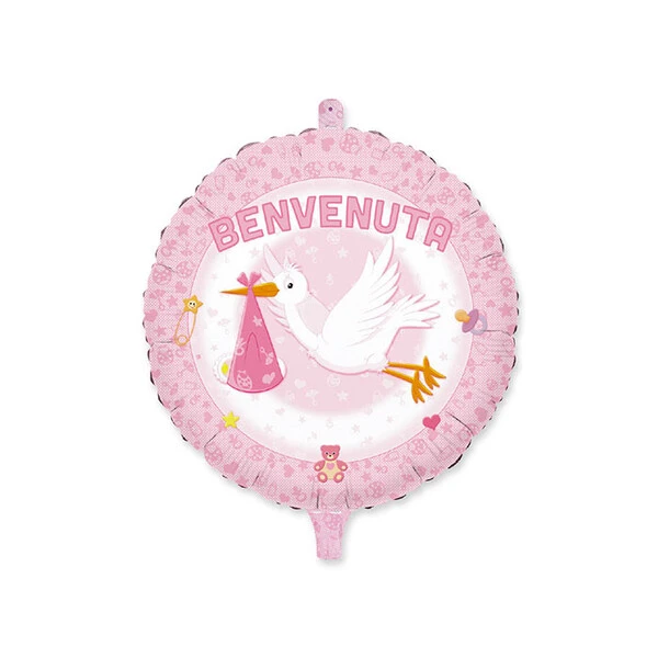 PALLONCINO NASCITA BENVENUTA GONFIABILE AD ELIO (45 CM CIRCA) 1 PZ