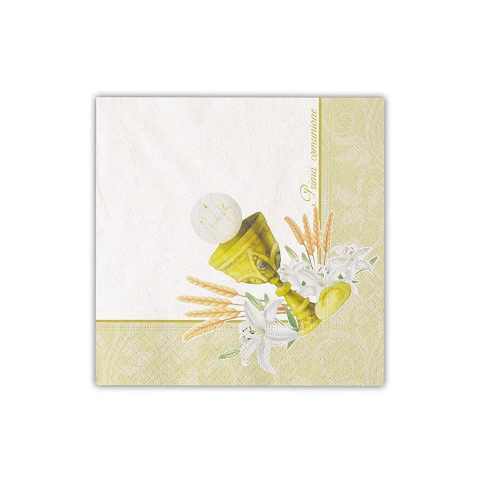 20 TOVAGLIOLI COMUNIONE 33X33 CM