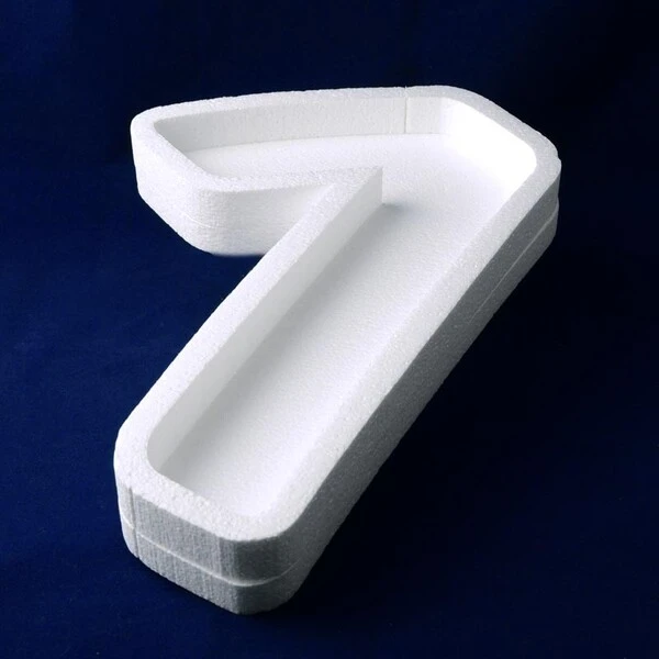 NUMERO IN POLISTIROLO -7- PORTACONFETTI SPESSORE 6 CM