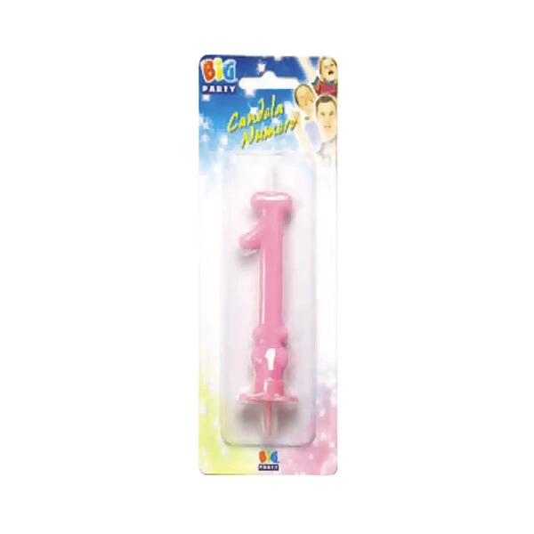 CANDELA N. -1- ROSA MAXI 15 CM  1 PZ