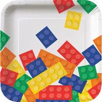 PIATTO TORTA BLOCK PARTY 18 CM "LEGO"