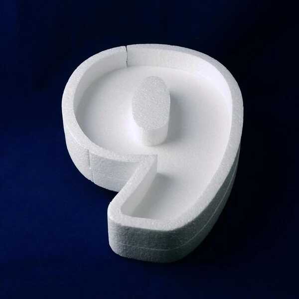 NUMERO IN POLISTIROLO -9- PORTACONFETTI SPESSORE 6 CM
