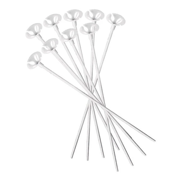 BASTONCINI CON VALVOLA PER PALLONCINI 100 PZ