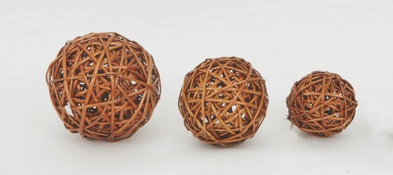 "NATALE" SFERA VIMINI MM.200 INTRECCIATA MARRONE