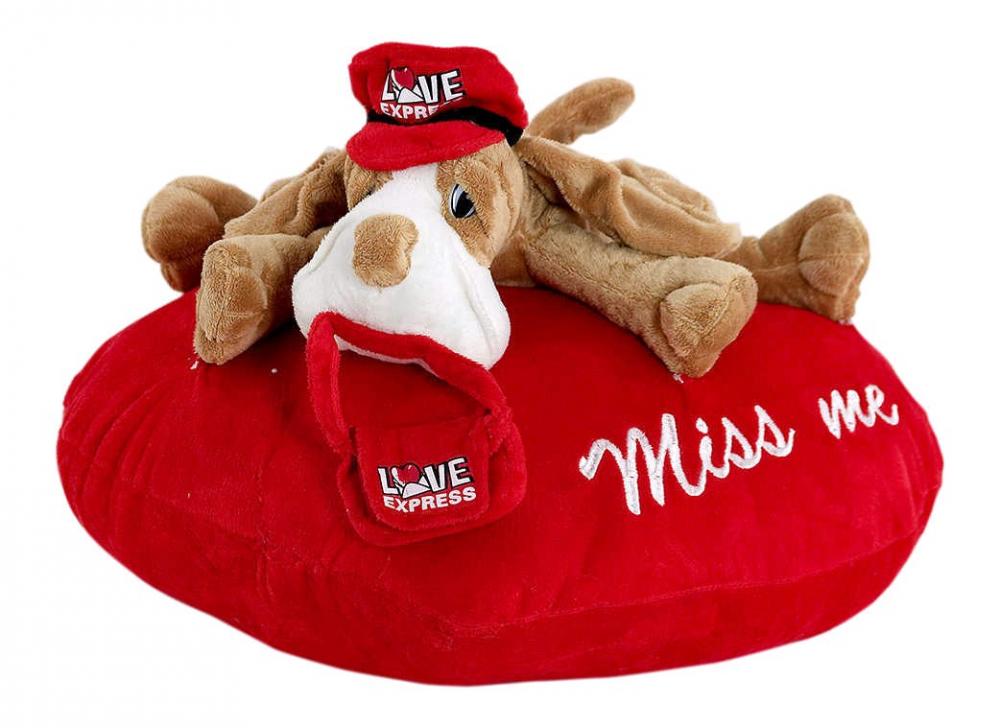 B5220-Peluche cagnolone tenero cuore 55 cm  