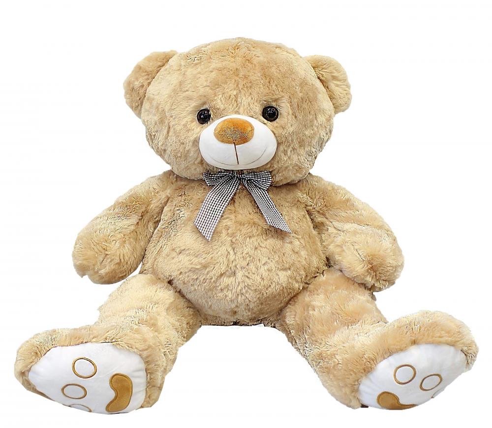 B8042-Peluche orso beige con fiocco 90 cm  