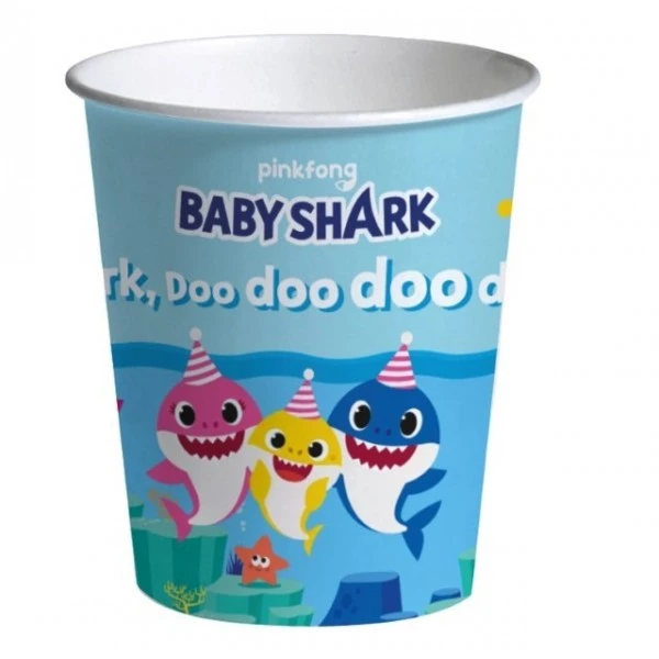 BABY SHARK BICCHIERI 25cl 8pz  