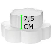 BASE PER TORTA IN POLISTIROLO FORMA FIORE ALTEZZA 7,5 CM