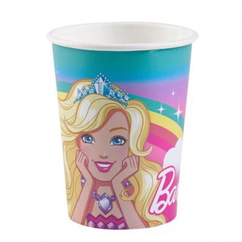 BICCHIERE BARBIE 8 PZ