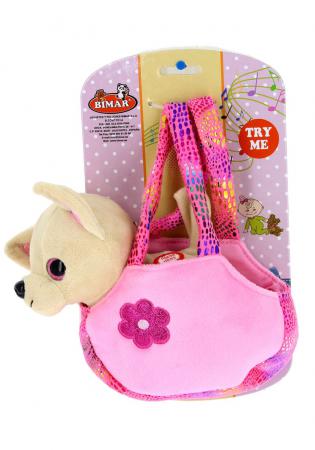 PELUCHE BORSA CHIUAUA CON MUSICA E MOVIMENTO 1 PZ