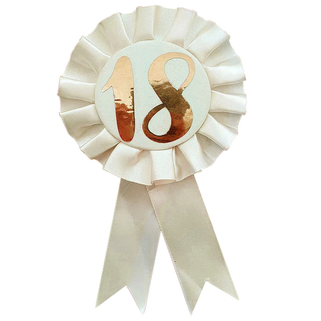 COCCARDA COLOR CREMA CON SIMBOLO 18°