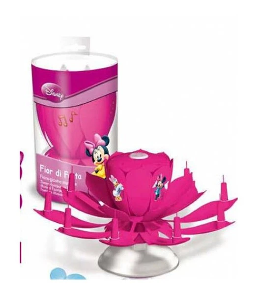 CANDELA MUSICALE E MOVIMENTO ROSA  1 PZ