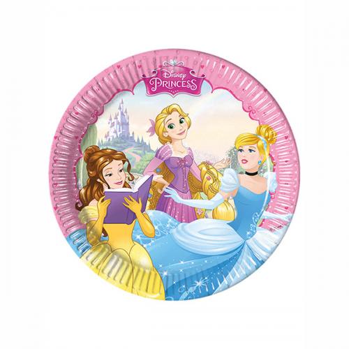 PIATTO TORTA PRINCIPESSE 18 CM  8 PZ