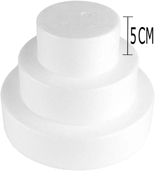 BASE TONDA PER TORTA IN POLISTIROLO ALTEZZA 5 CM