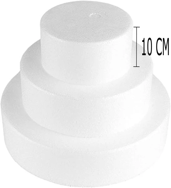 BASE TONDA PER TORTA IN POLISTIROLO ALTEZZA 10 CM
