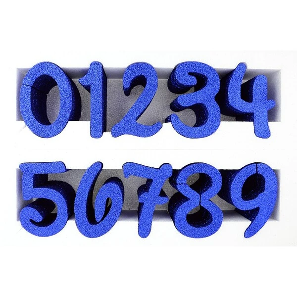 ESPOSITORE IN POLISTIROLO DA 50 NUMERI BLU SPESSORE 2,5 CM, ALTEZZA 10 CM