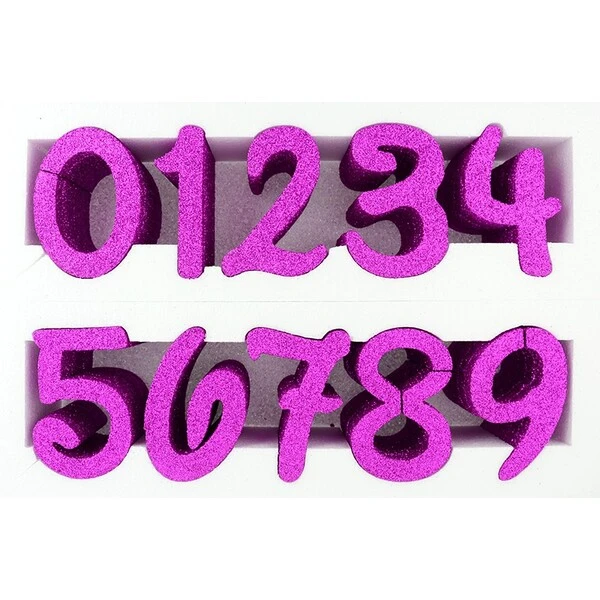 ESPOSITORE IN POLISTIROLO DA 50 NUMERI FUCSIA SPESSORE 2,5 CM, ALTEZZA 10 CM