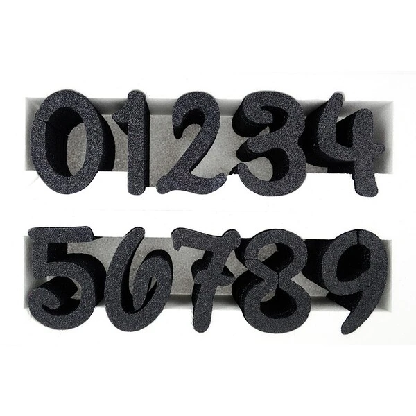 ESPOSITORE IN POLISTIROLO DA 50 NUMERI NERO SPESSORE 2,5 CM, ALTEZZA 10 CM