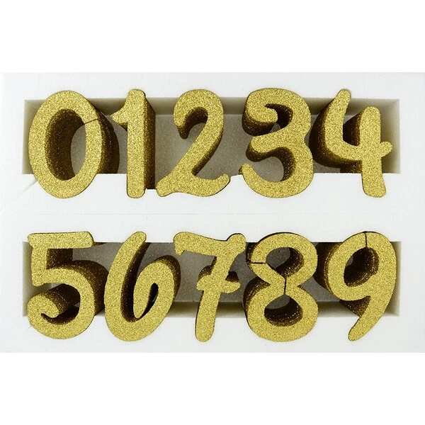 ESPOSITORE IN POLISTIROLO DA 50 NUMERI ORO SPESSORE 2,5 CM, ALTEZZA 10 CM