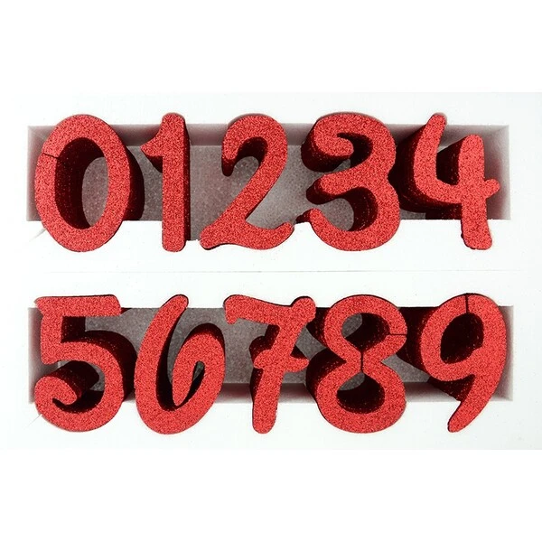 ESPOSITORE IN POLISTIROLO DA 50 NUMERI ROSSI SPESSORE 2,5 CM, ALTEZZA 10 CM