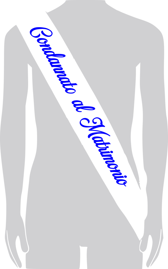 PERSONALIZZAZIONE FASCIA UOMO "CONDANNATO AL MATRIMONIO" BOYF004