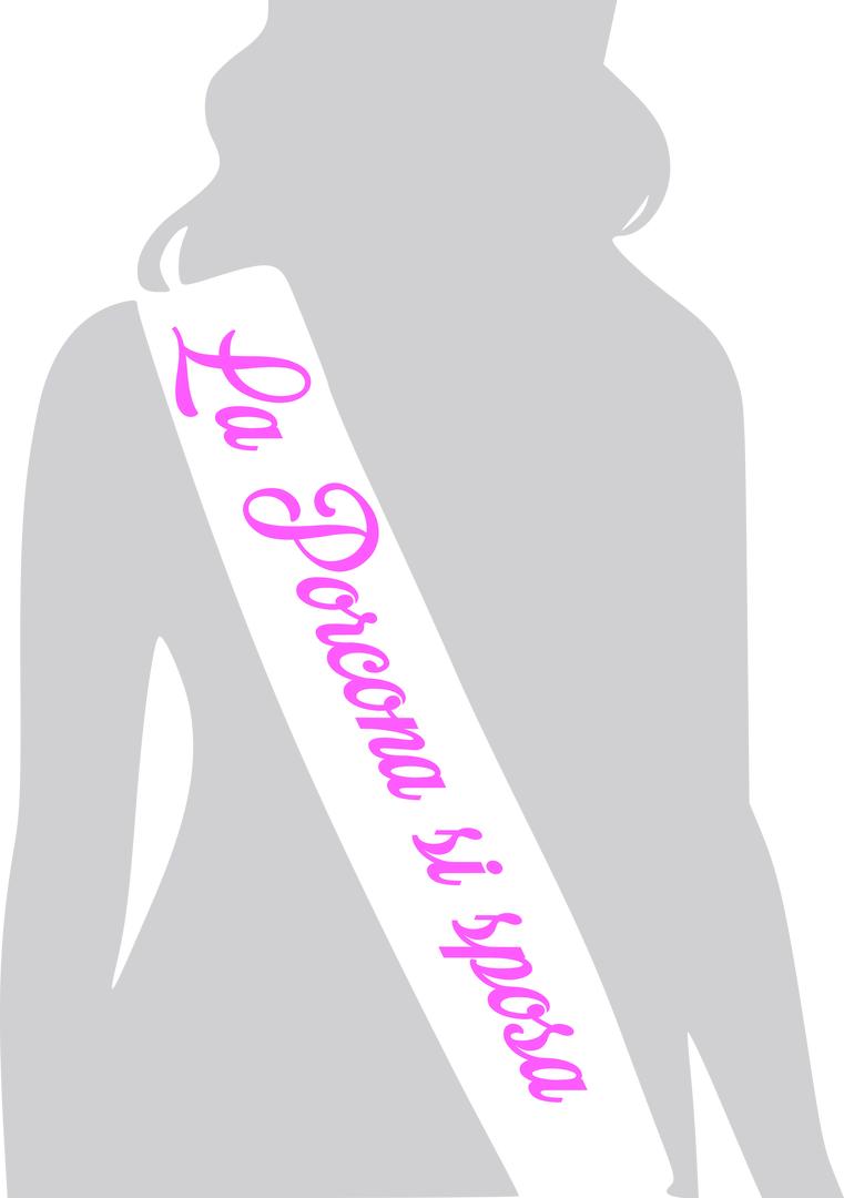 PERSONALIZZAZIONE FASCIA DONNA "LA PORCONA SI SPOSA" GIRLB002