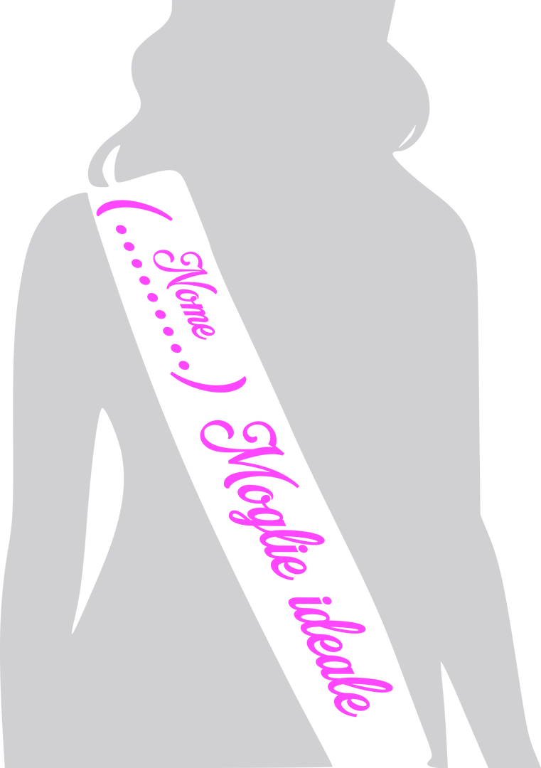 PERSONALIZZAZIONE FASCIA DONNA "(NOME) MOGLIE IDEALE" GIRLB003