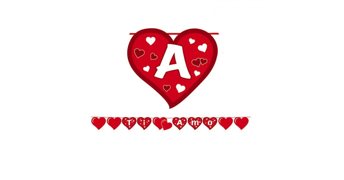 FESTONE SAN VALENTINO GHIRLANDA TI AMO SAN VALENTINO 6 MT